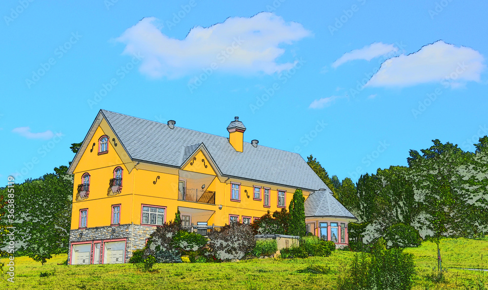 Nice and big house ont the countryside in Quebec, Canada