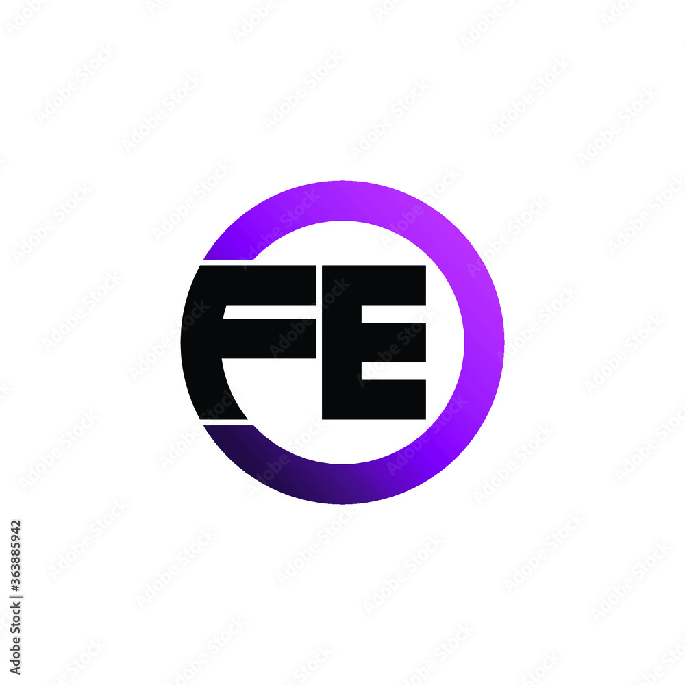 Letter fe logo icon design vector. monogram logo vector illustration Letter fe logo icon design vector. monogram logo vector illustration