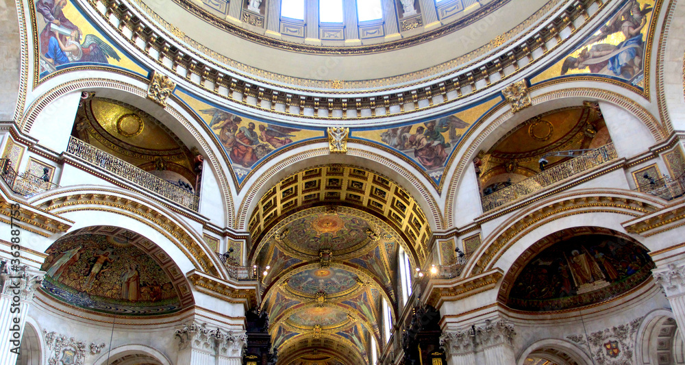 Interiors of the St. Paul's Cathedral in London, UK