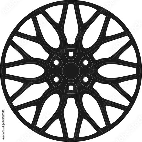 Car rim icon.