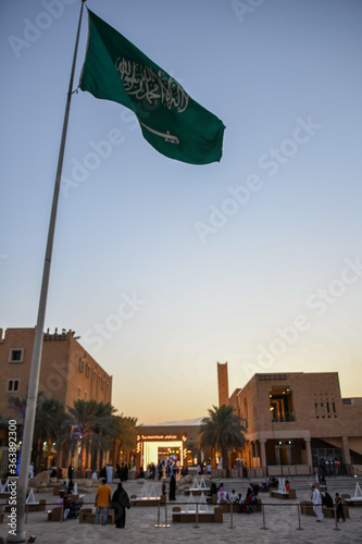 Riyadh, Saudi Arabia – October 26th, 2019: Almasmak Castle Area in the center for Riyadh City in Saudi Arabia, part of Riyadh Entertainment Season 