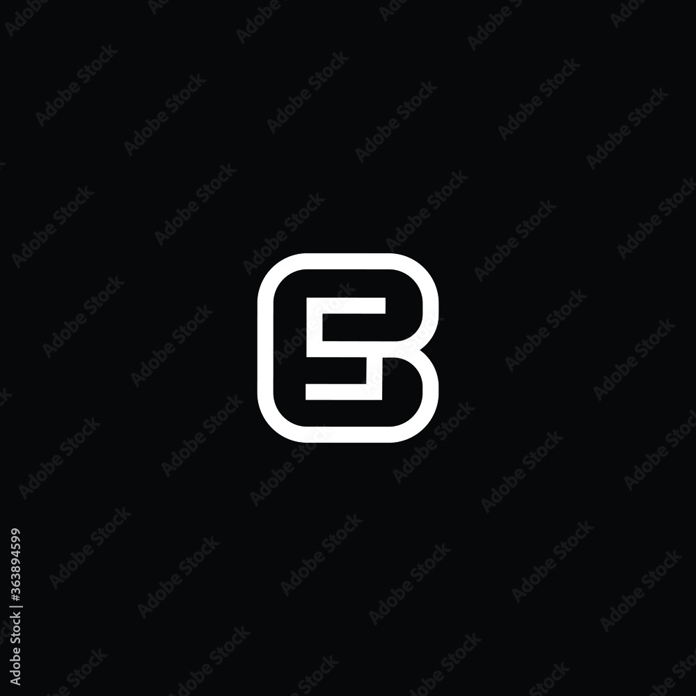 Minimal elegant monogram art logo. Outstanding professional trendy awesome artistic BS SB initial based Alphabet icon logo. Premium Business logo white color on black background Minimal elegant monogram art logo. Outstanding professional trendy awesome artistic BS SB initial based Alphabet icon logo. Premium Business logo white color on black background