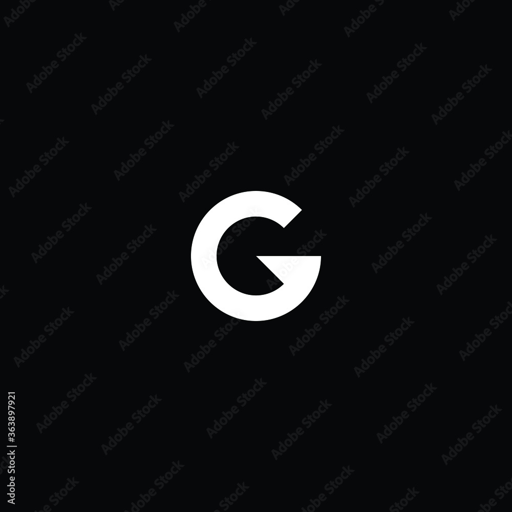 Minimal elegant monogram art logo. Outstanding professional trendy awesome artistic G initial based Alphabet icon logo. Premium Business logo white color on black background Minimal elegant monogram art logo. Outstanding professional trendy awesome artistic G initial based Alphabet icon logo. Premium Business logo white color on black background
