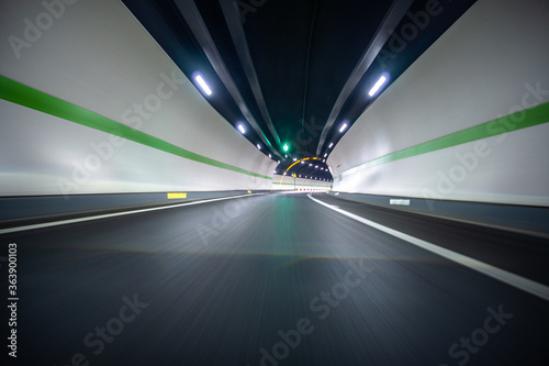 road in tunnel