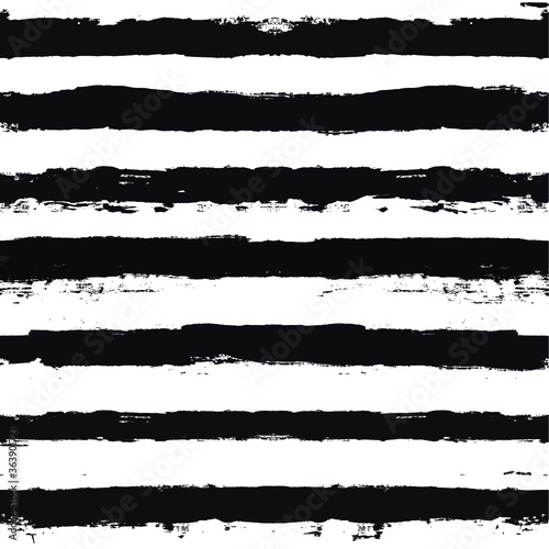 Stripes pattern, grunge stripe seamless background, black and white Hand drawn brush strokes. vector grungy stripes, paintbrush line backdrop
