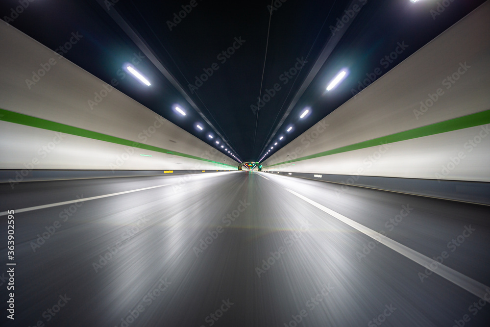 road in tunnel