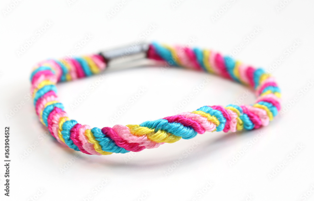 Elastic and colorful hair rubber band isolated on white background. Elastic and colorful hair rubber band isolated on white background.