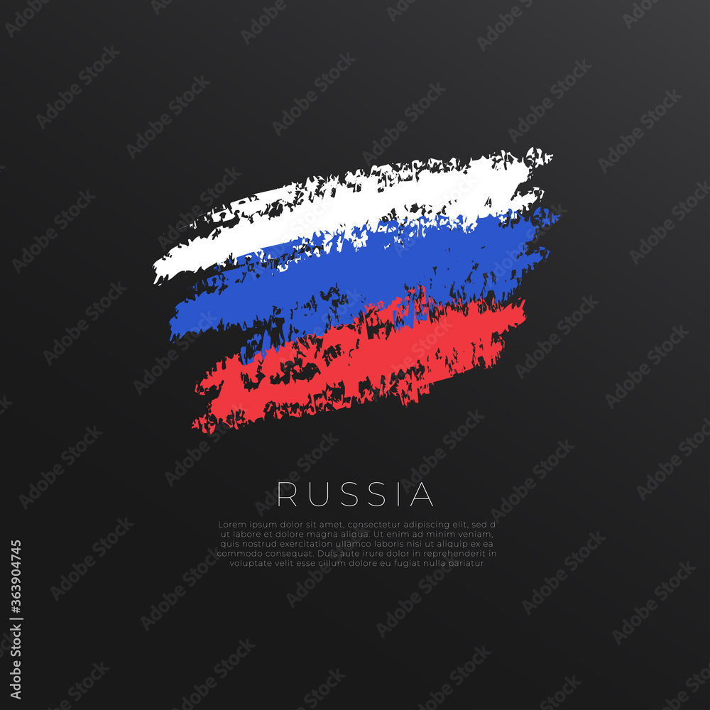 National flag in grunge brush stroke isolated on black background : Vector Illustration National flag in grunge brush stroke isolated on black background : Vector Illustration