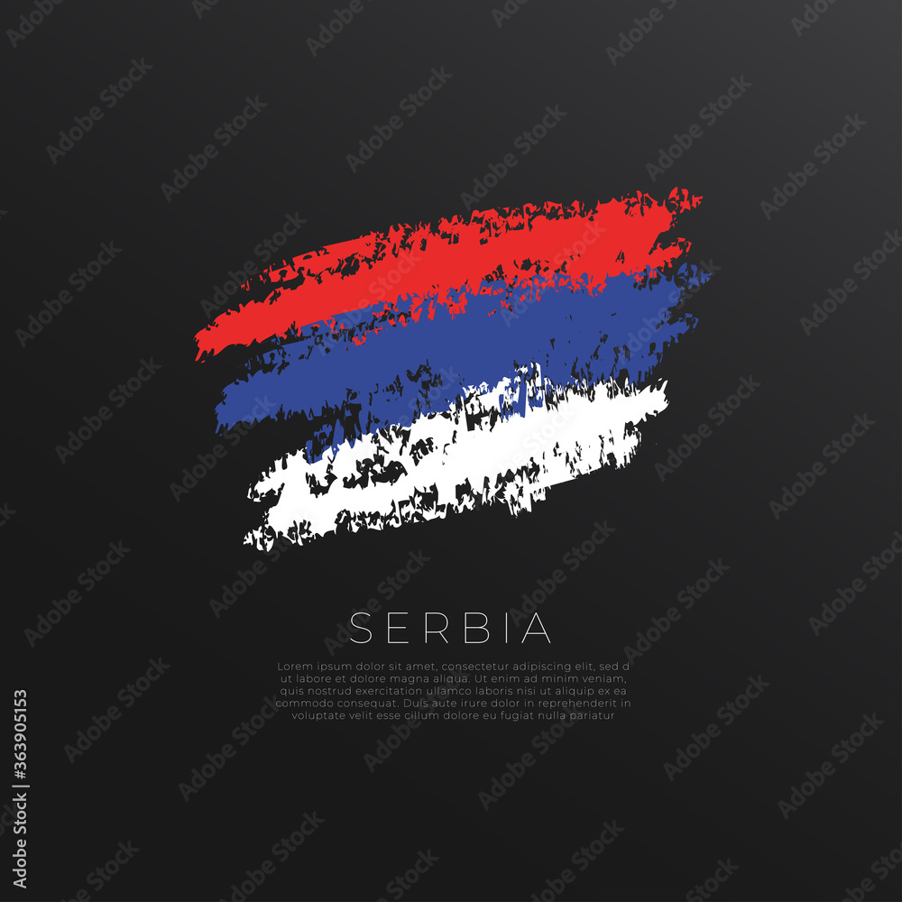 National flag in grunge brush stroke isolated on black background : Vector Illustration National flag in grunge brush stroke isolated on black background : Vector Illustration