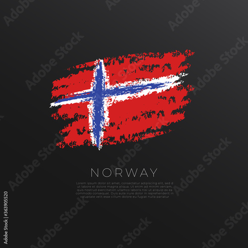 National flag in grunge brush stroke isolated on black background : Vector Illustration