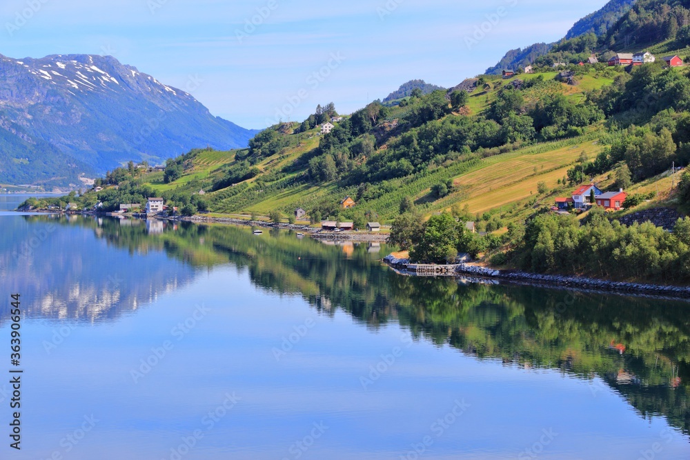 Norway fiord village