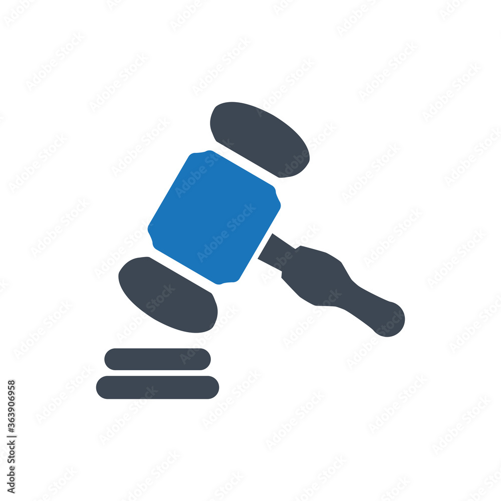 Business law icon (vector illustration)