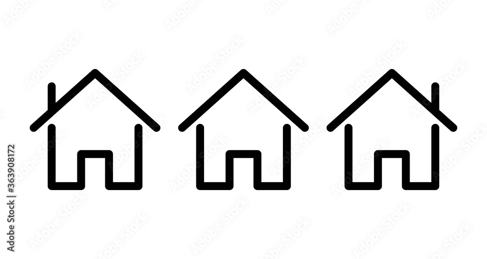Set of home icon vector illustrator Set of home icon vector illustrator