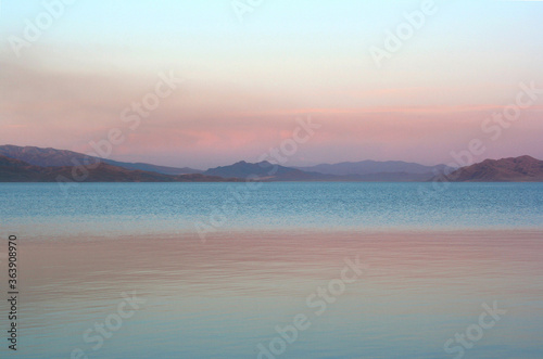 sunset over the lake, Kazakhstan