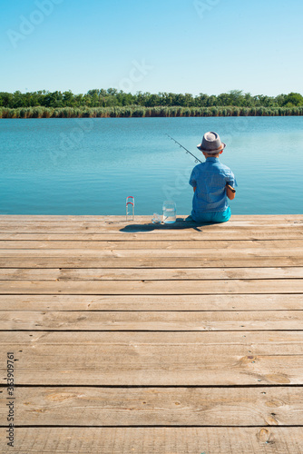 Boy by the lake