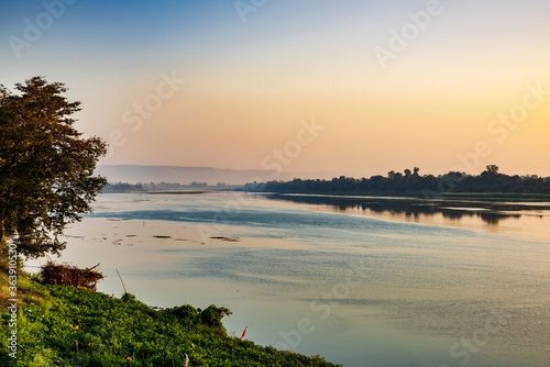 Scenic view of holy river Narmada at Bandrabhan  Madhya Pradesh  India.