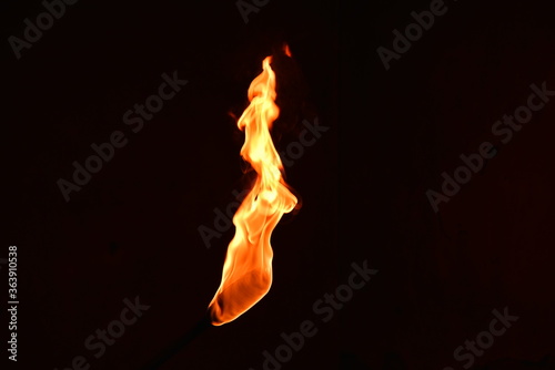 isolated flame of a torch 