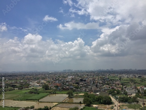 aerial view of the city