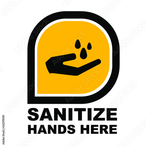 please use hand sanitizer sign	