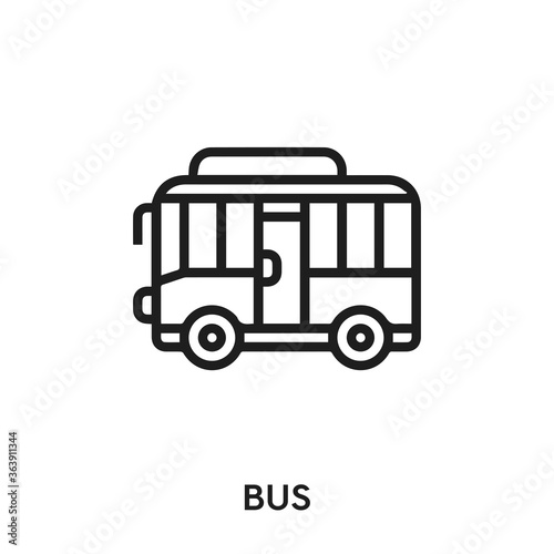 bus vector icon. transportation sign symbol. Modern simple icon element for your design 