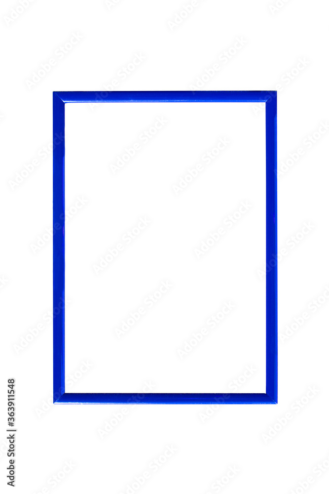 Blue photo frame isolated on white background. Blank picture template Blue photo frame isolated on white background. Blank picture template