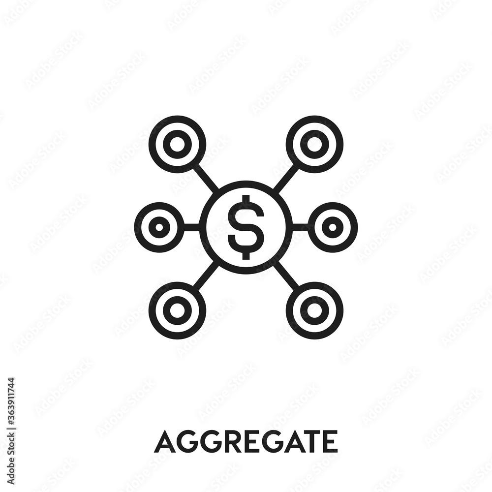 aggregate vector icon. aggregate sign symbol. Modern simple icon element for your design aggregate vector icon. aggregate sign symbol. Modern simple icon element for your design
