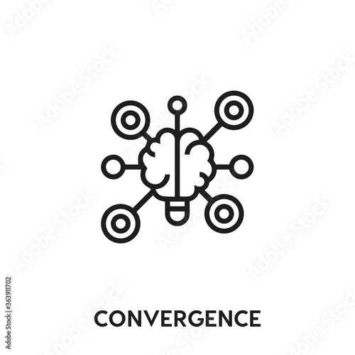 convergence vector icon. convergence sign symbol. Modern simple icon element for your design	