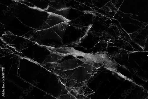 White patterned detailed structure of black marble texture for interior, product and other design. abstract dark background.