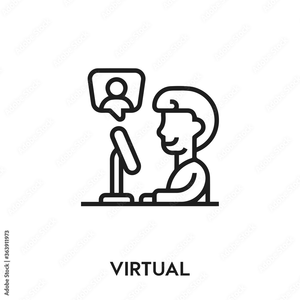 virtual vector icon. virtual sign symbol. Modern simple icon element for your design virtual vector icon. virtual sign symbol. Modern simple icon element for your design