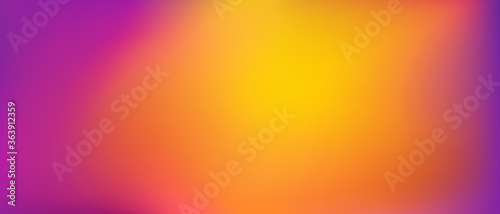 Abstract Blurred orange magenta purple yellow background. Soft gradient backdrop with place for text. Vector illustration for your graphic design, banner, poster, website