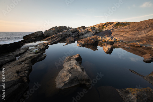 Natural pools in Jaizkibel mountain next to the coast, at the Basque Country.