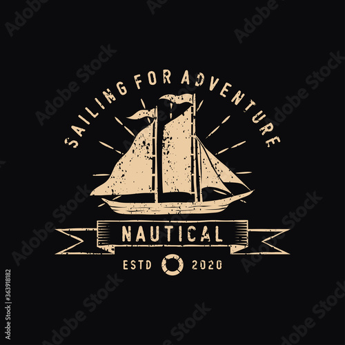 sailing badges labels, emblems and logo