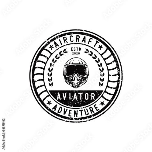 vintage aircraf logo design 