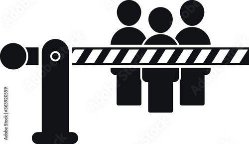 The barrier icon.  Roadblock and borderline, stop, checkpoint symbol