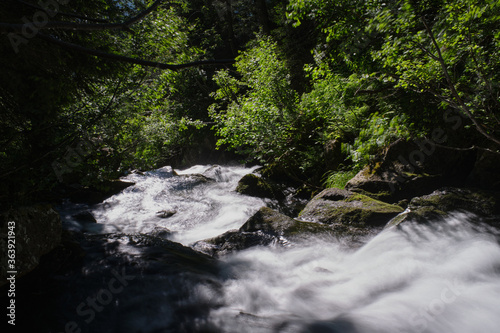 Mountain river in the italian alps long exposure. Mountain river in the wild