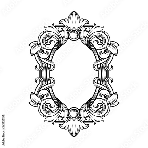 Gorgeous baroque frame with blank space