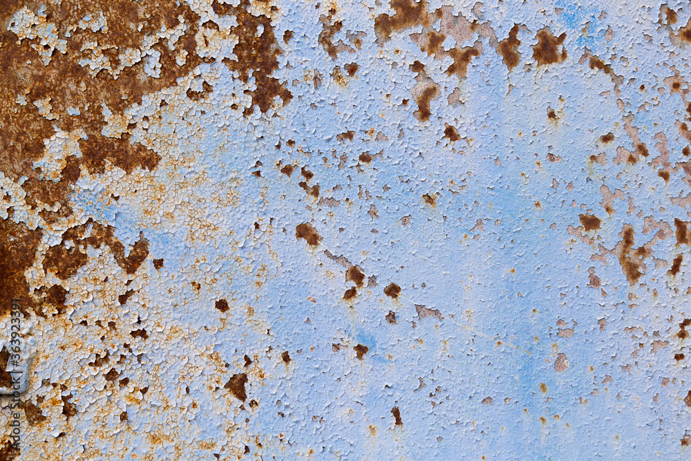 old metal surface with peeling paint. rusty metal background old metal surface with peeling paint. rusty metal background