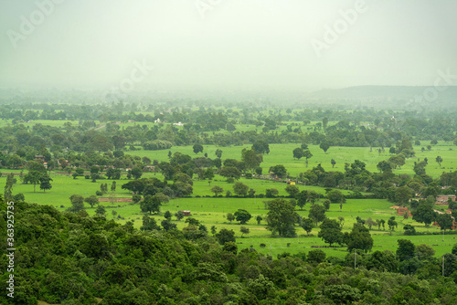 Beautiful view of Green Valley, Narsinghgarh, Madhya Pradesh, India.