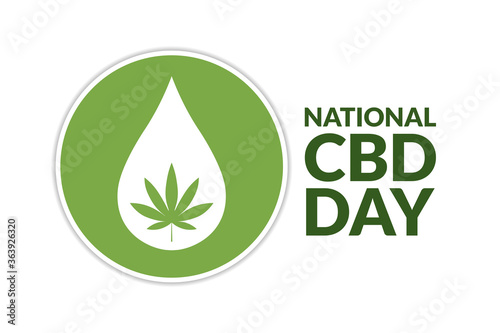 National CBD Day. August 8. Holiday concept. Template for background, banner, card, poster with text inscription. Vector EPS10 illustration.