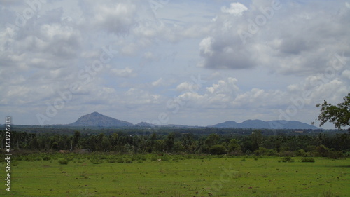 clouds over the mountains