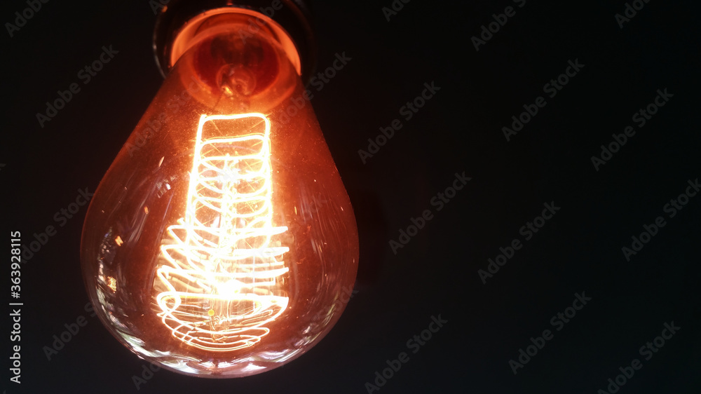 Incandescent filament of light bulb 5 Incandescent filament of light bulb 5
