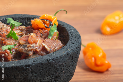 Chiltomate, Mexican chili and tomato sauce from Yucatan photo