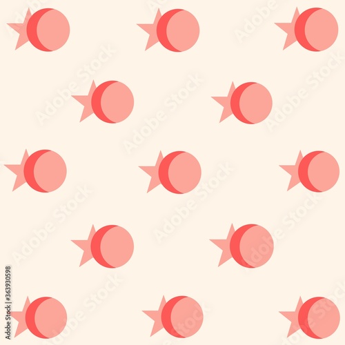Seamless pattern with star moon sun background illustration 