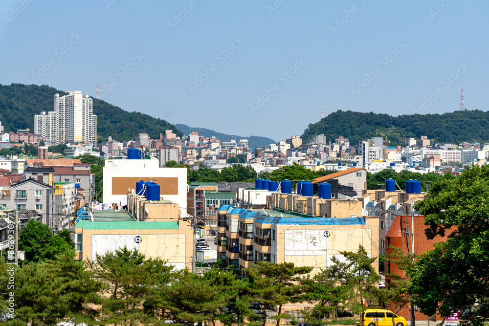 Korean community among the hill in Gimhae,South Gyeongsang province, South Korea
