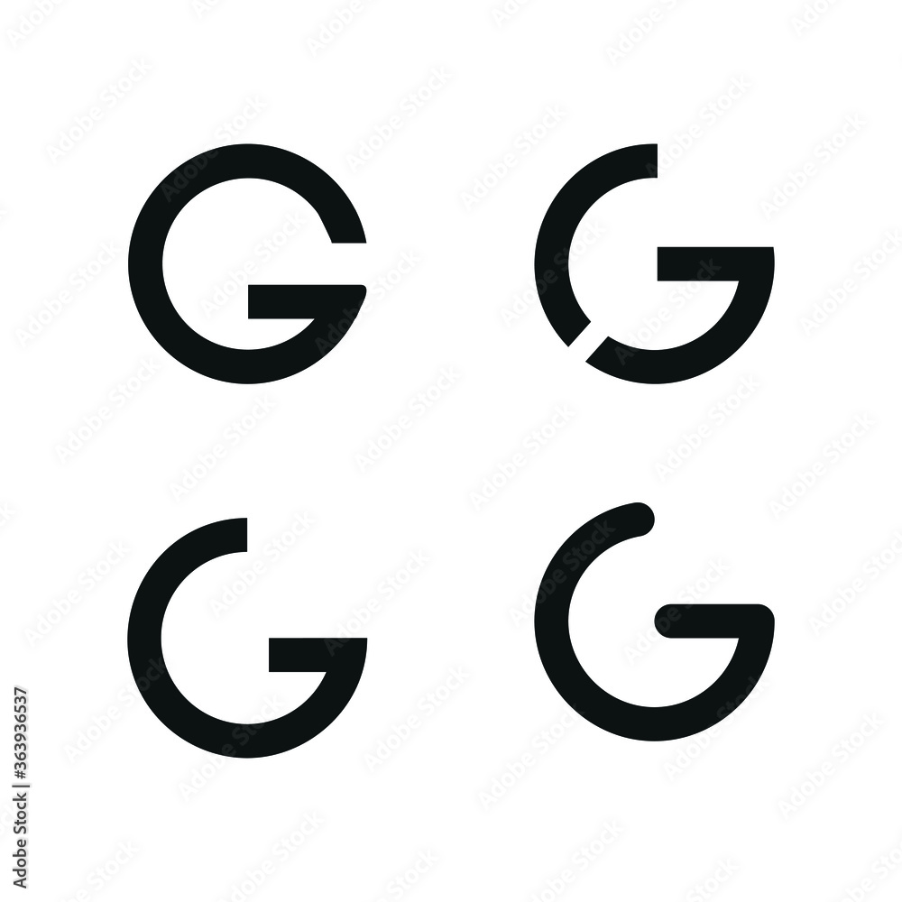 Letter G logo Set. Letter g icon. Stock illustration Letter G logo Set. Letter g icon. Stock illustration