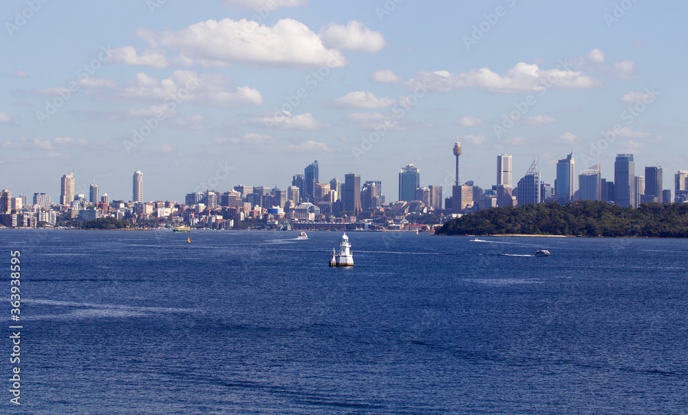 Sydney skyline seen from the bay