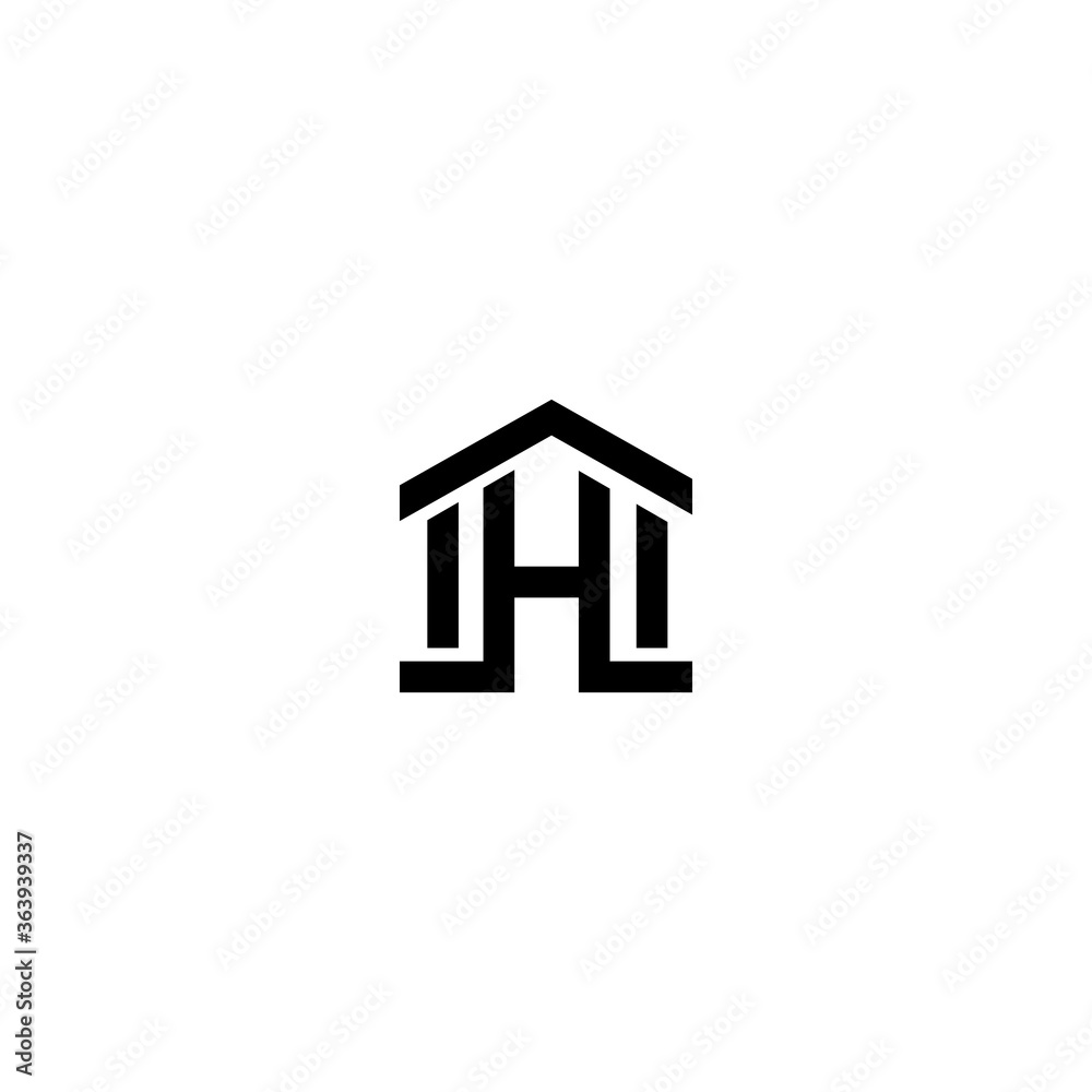 H Home Letter Logo Design with Creative