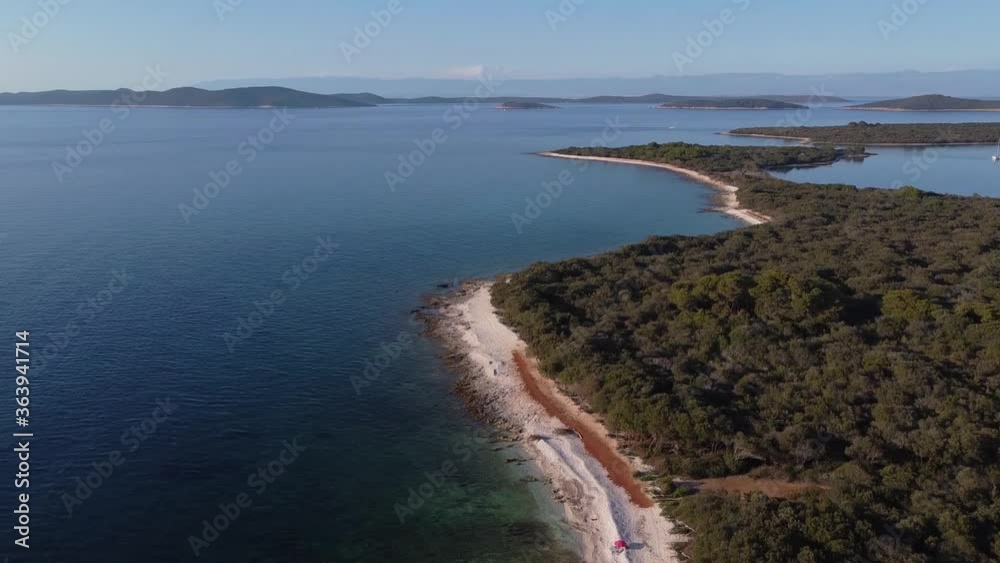 Panoramic aerial view of island Dugi Otok and other small islands in Kvarner, Croatia Panoramic aerial view of island Dugi Otok and other small islands in Kvarner, Croatia
