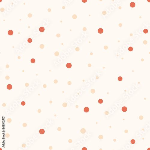 Confetti orange seamless pattern. Texture for birthday - fabric, wrapping, textile, wallpaper, apparel. 