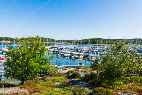 Harbor with boats outside Gothenburg